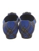 Manolo Blahnik Printed Crystal Embellishments Ballet Flats