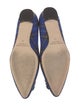 Manolo Blahnik Printed Crystal Embellishments Ballet Flats