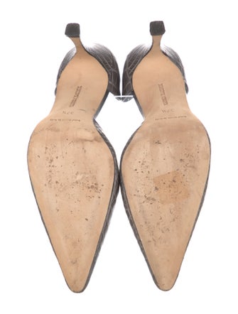 Manolo Blahnik Crocodile D'Orsay Pumps