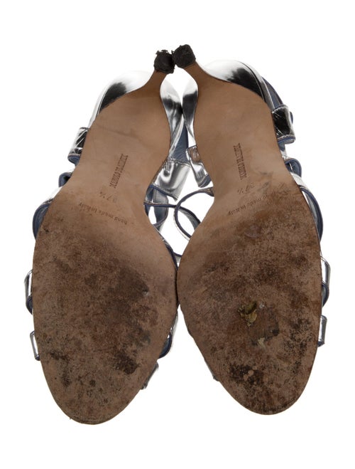 Manolo Blahnik Patent Leather Slingback Sandals