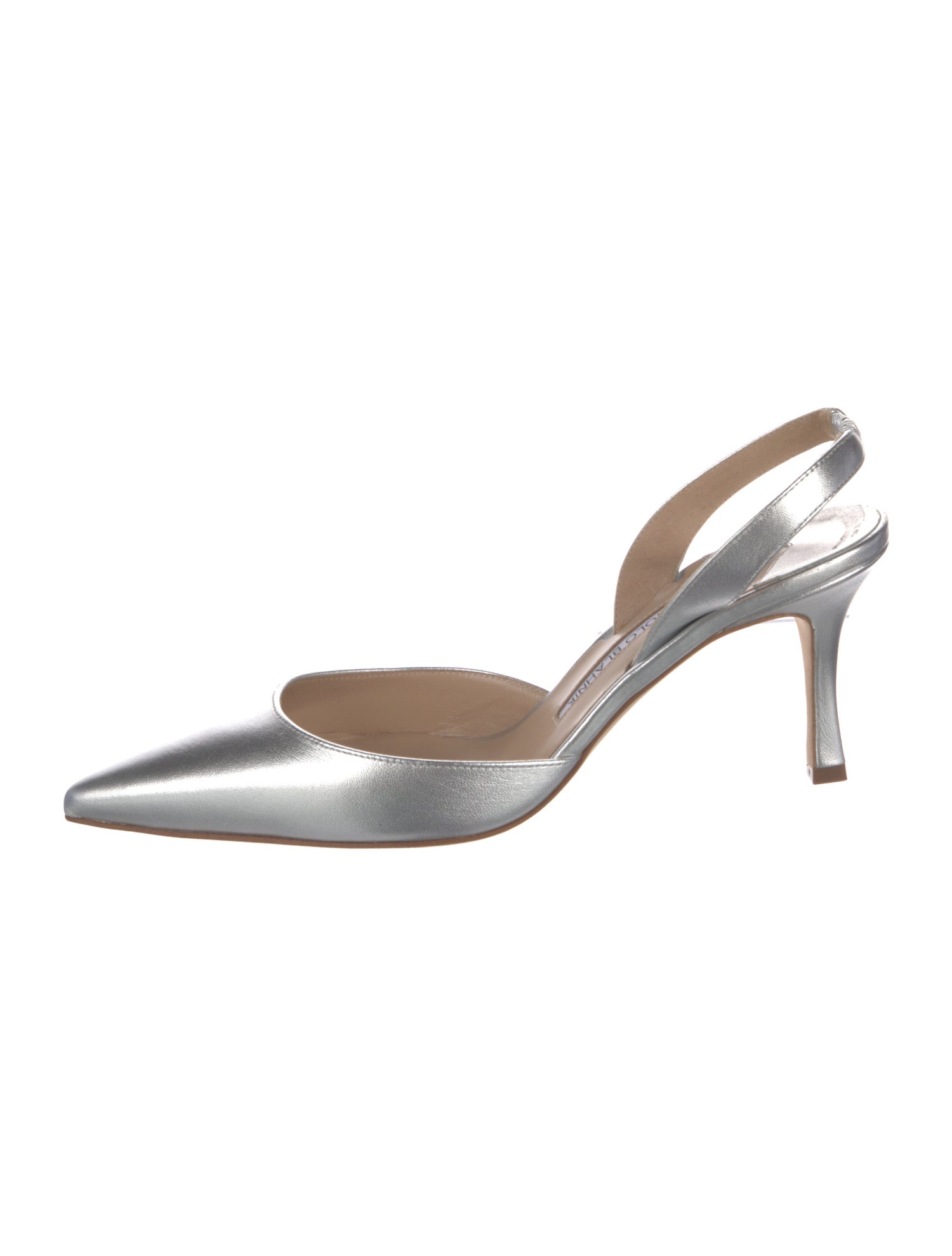 Manolo Blahnik Leather Slingback Pumps