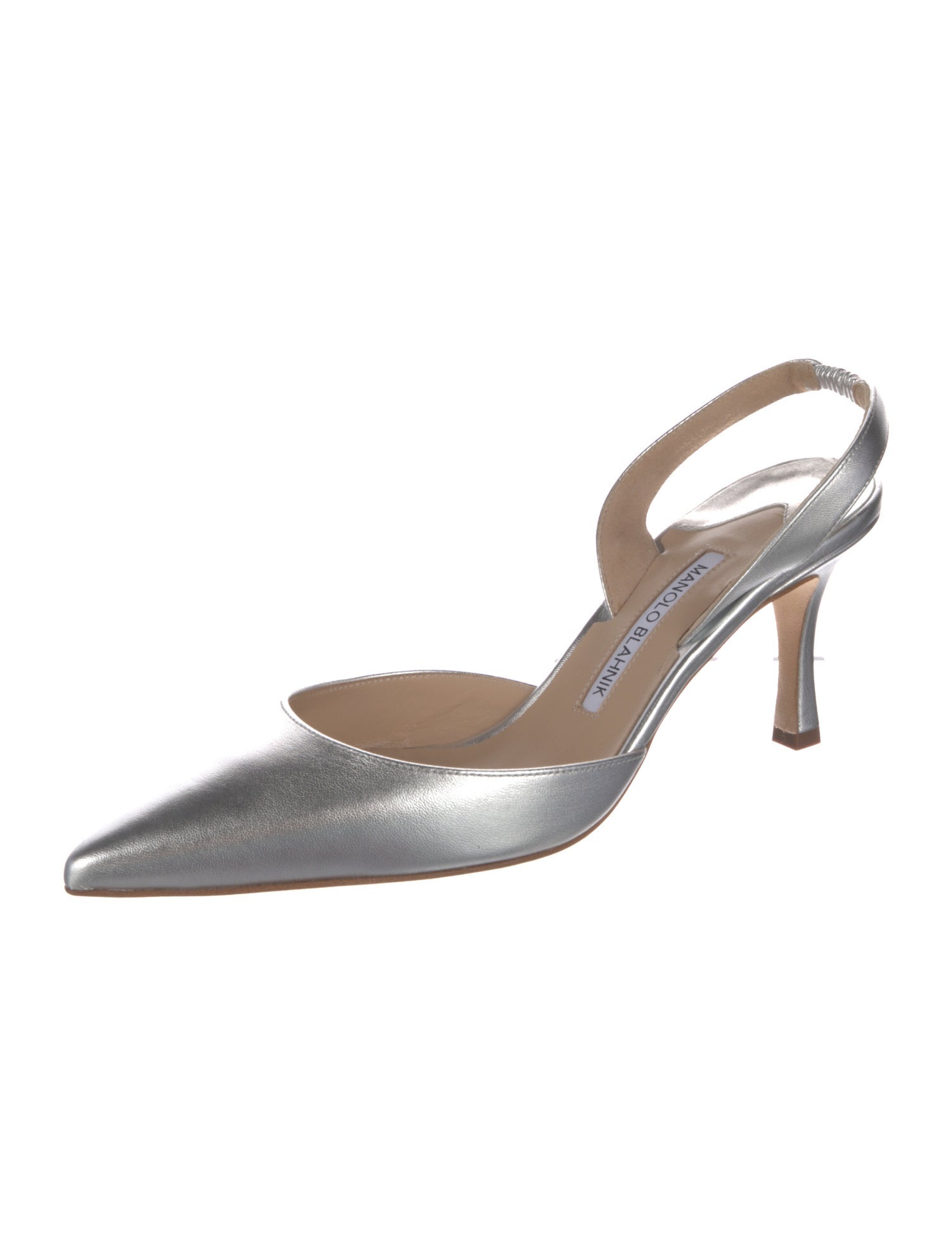 Manolo Blahnik Leather Slingback Pumps