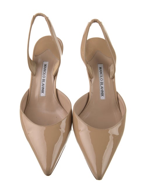 Manolo Blahnik Patent Leather Slingback Pumps