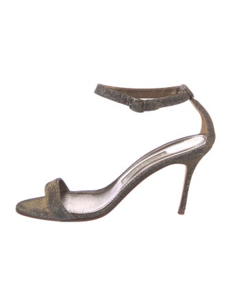Manolo Blahnik Glitter Sandals
