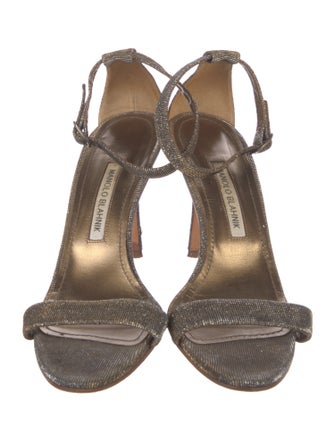 Manolo Blahnik Glitter Sandals