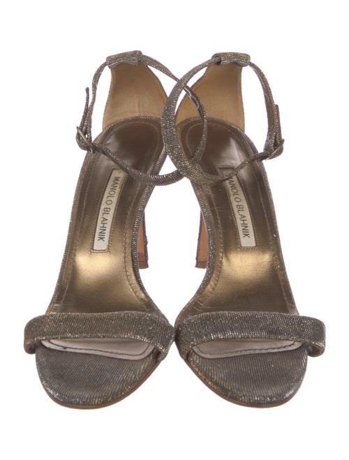Manolo Blahnik Glitter Sandals