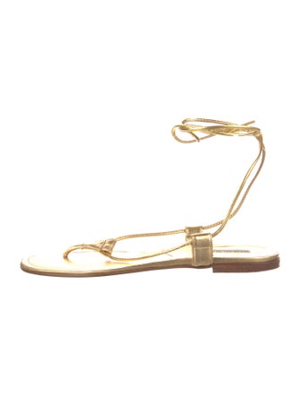 Manolo Blahnik Leather Gladiator Sandals