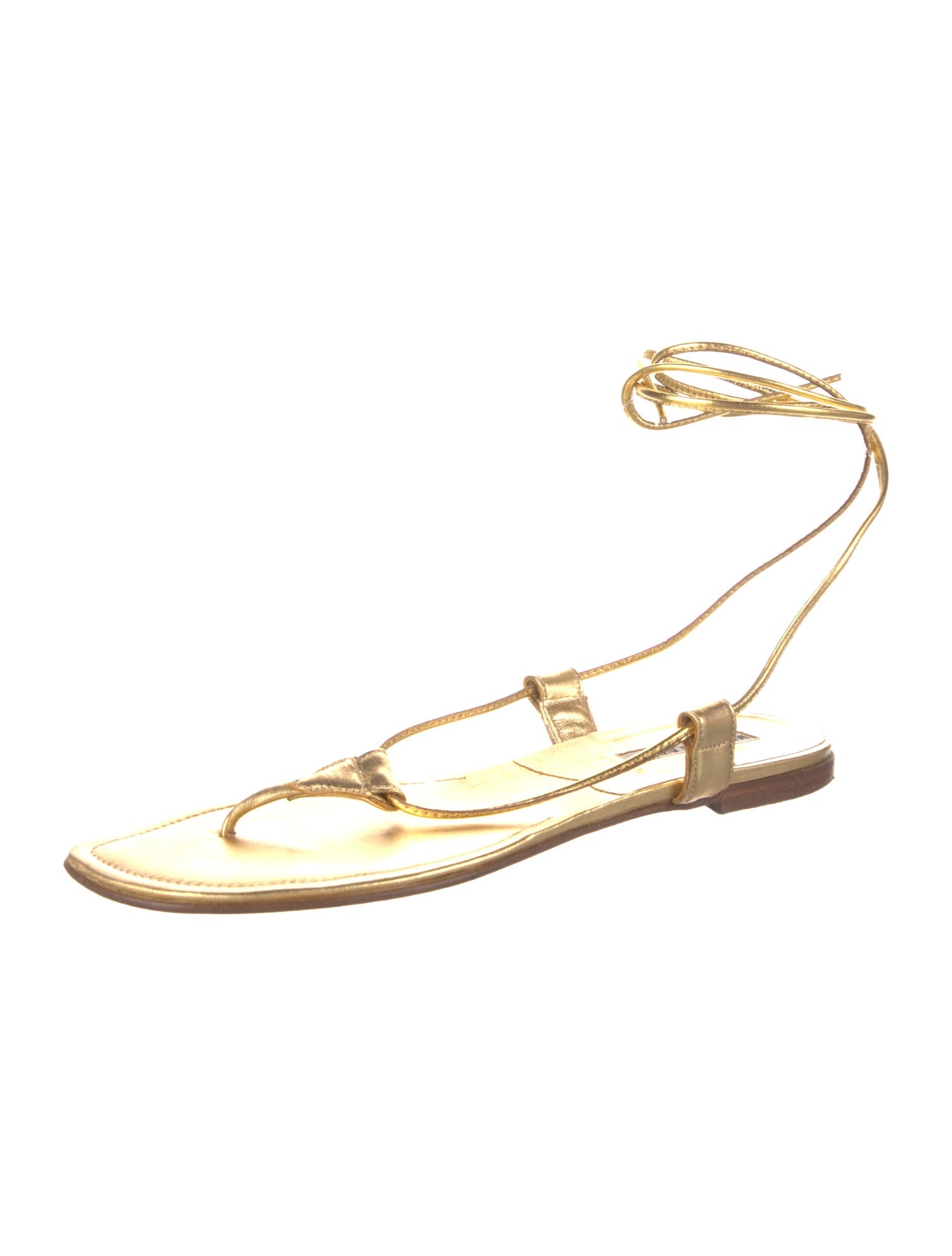 Manolo Blahnik Leather Gladiator Sandals