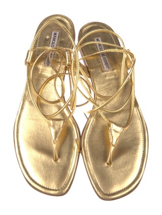 Manolo Blahnik Leather Gladiator Sandals