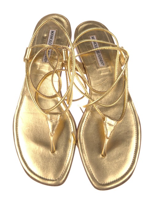 Manolo Blahnik Leather Gladiator Sandals