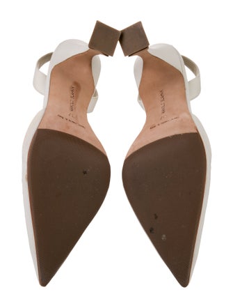 Manolo Blahnik Satin Slingback Pumps