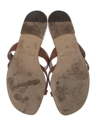 Manolo Blahnik Leather Slides