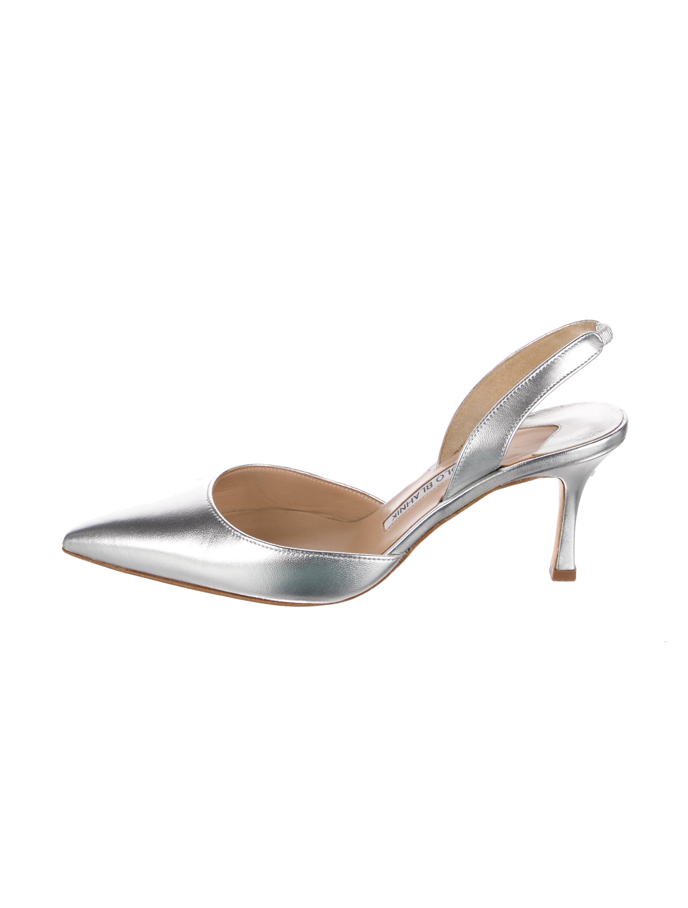 Manolo Blahnik Leather Slingback Pumps w/ Tags
