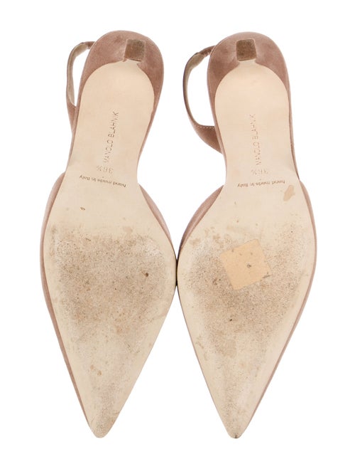 Manolo Blahnik Suede Slingback Pumps