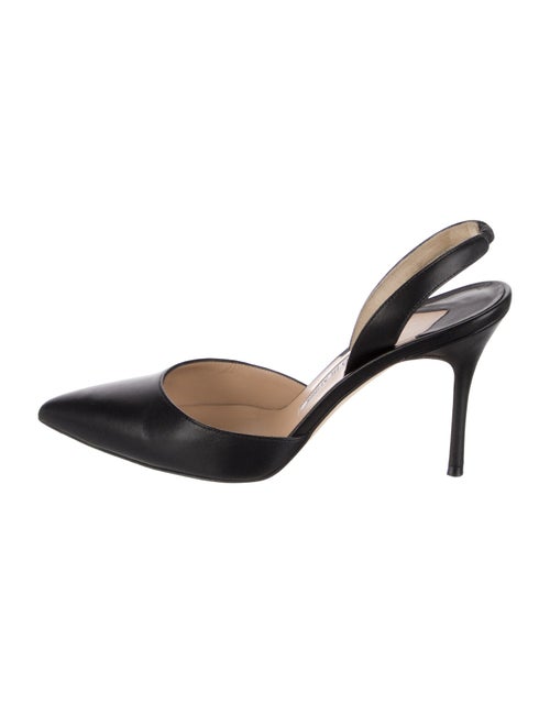 Manolo Blahnik Leather Slingback Pumps