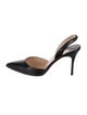 Manolo Blahnik Leather Slingback Pumps
