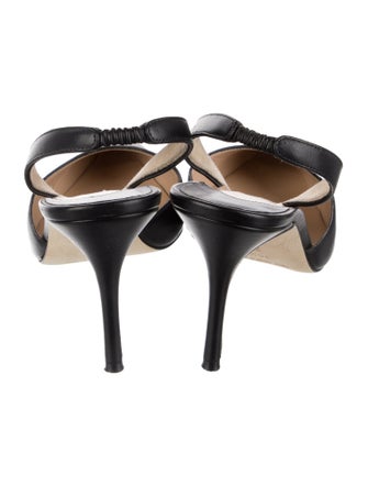 Manolo Blahnik Leather Slingback Pumps