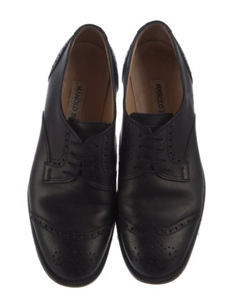 Manolo Blahnik Leather Oxfords