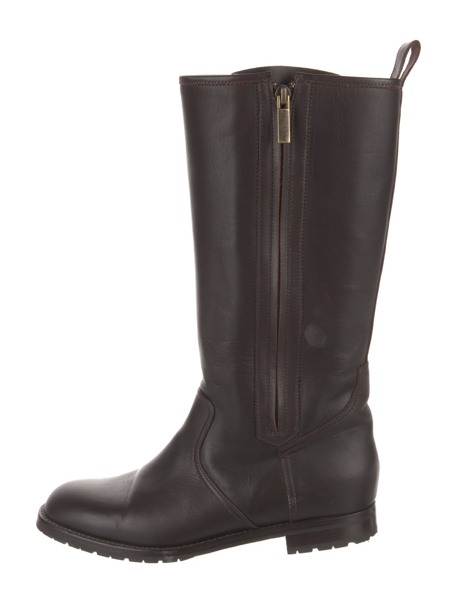 Manolo Blahnik Leather Riding Boots