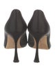 Manolo Blahnik Satin Crystal Embellishments Pumps