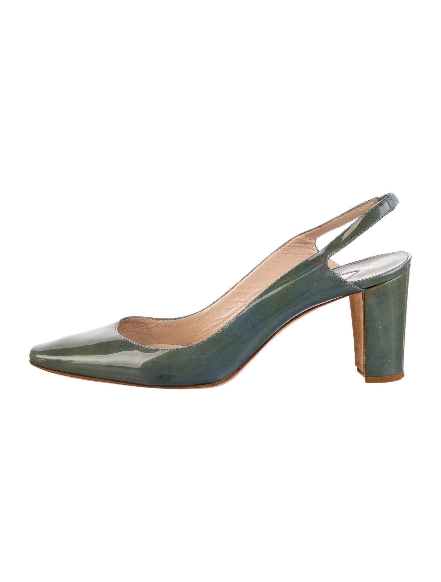 Manolo Blahnik Patent Leather Slingback Pumps