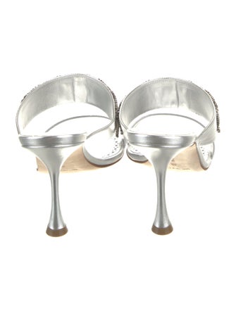 Manolo Blahnik Leather Slides