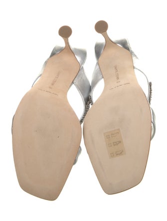 Manolo Blahnik Leather Slides