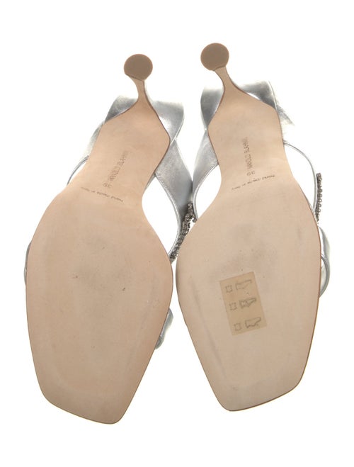 Manolo Blahnik Leather Slides