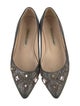 Manolo Blahnik Denim Crystal Embellishments Flats