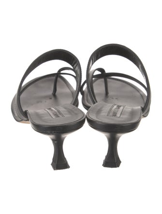 Manolo Blahnik Leather Slides