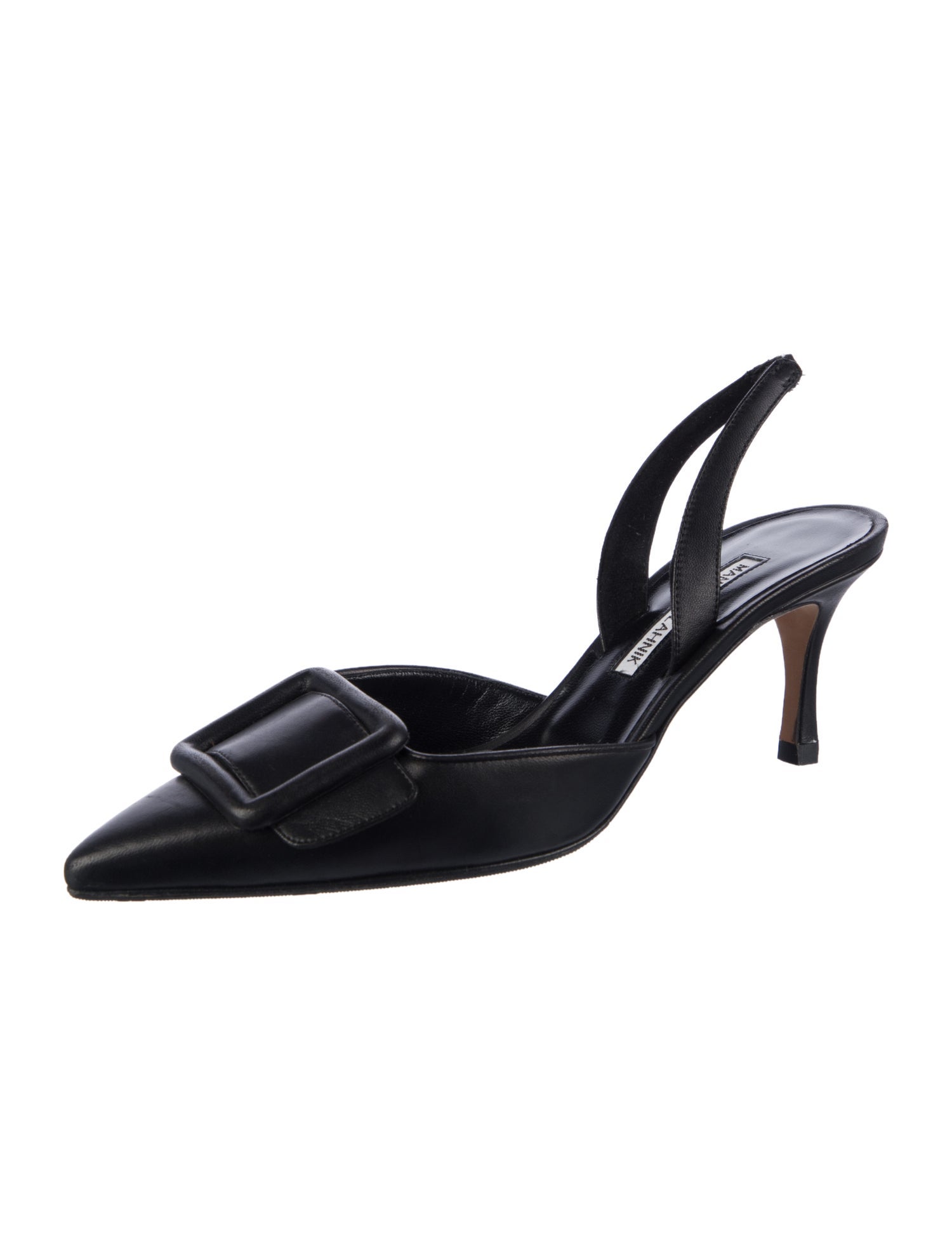 Manolo Blahnik Leather Slingback Pumps