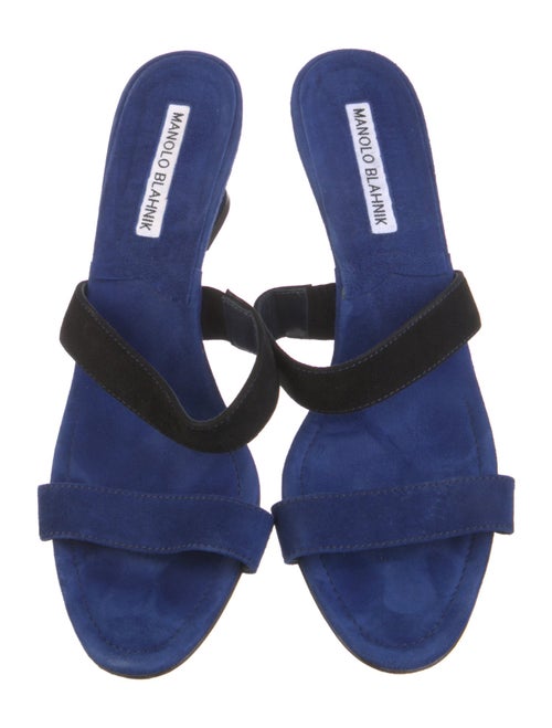 Manolo Blahnik Suede Slides