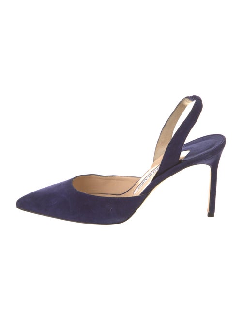 Manolo Blahnik Suede Slingback Pumps