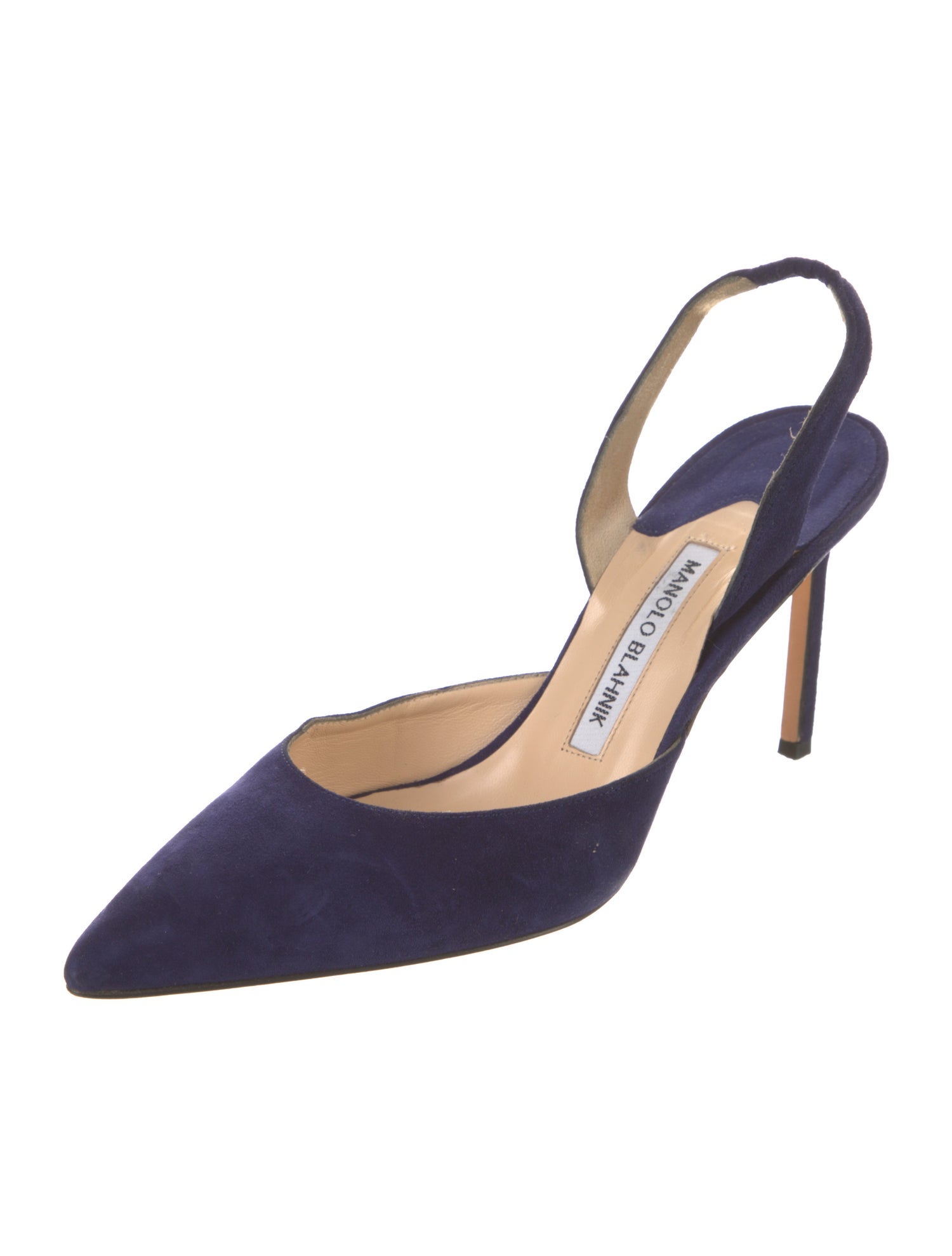 Manolo Blahnik Suede Slingback Pumps