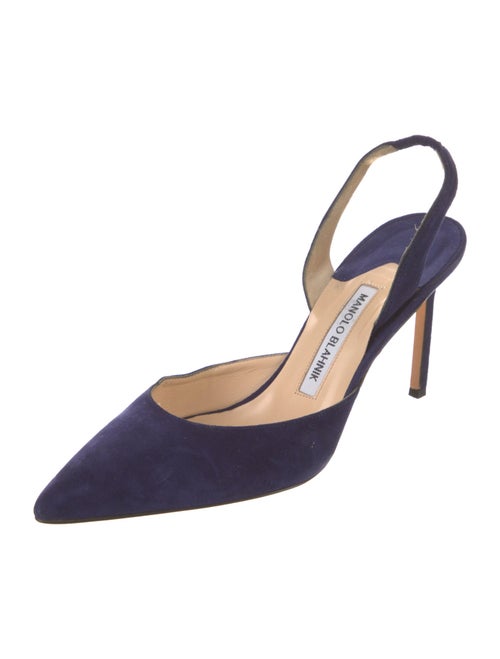 Manolo Blahnik Suede Slingback Pumps