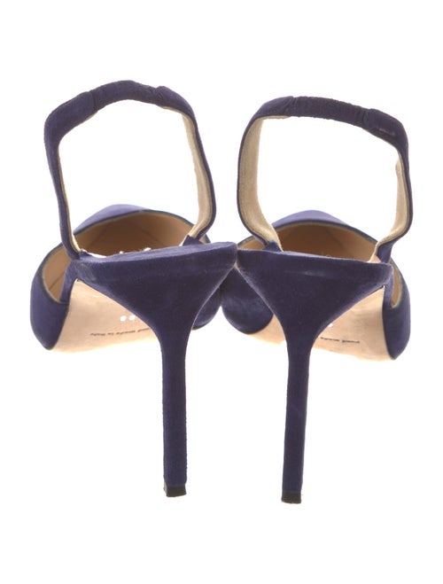 Manolo Blahnik Suede Slingback Pumps