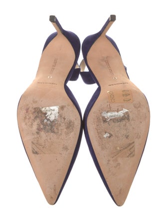 Manolo Blahnik Suede Slingback Pumps