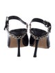 Manolo Blahnik Leather Chain-Link Accents Mules