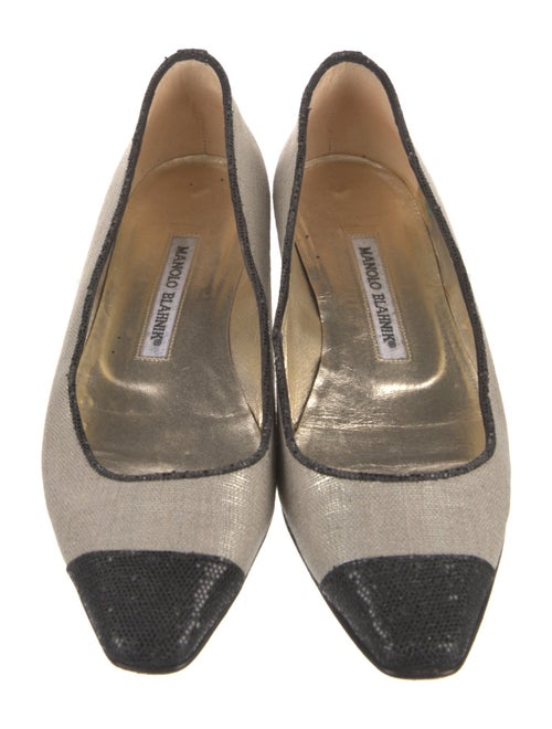 Manolo Blahnik Colorblock Pattern Ballet Flats