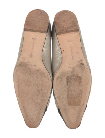 Manolo Blahnik Colorblock Pattern Ballet Flats