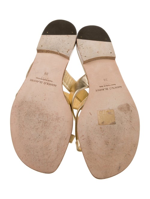 Manolo Blahnik Leather Slides