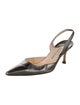 Manolo Blahnik Leather Animal Print Slingback Pumps