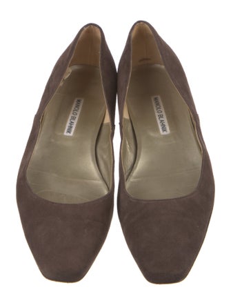 Manolo Blahnik Suede Flats