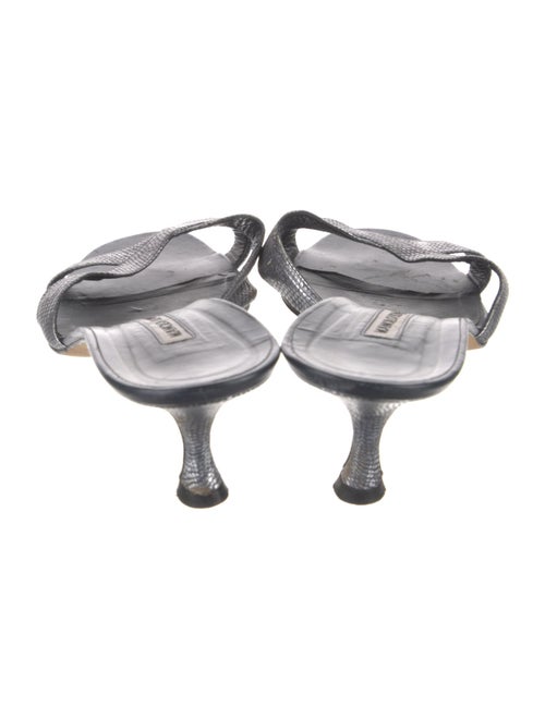 Manolo Blahnik Leather Slides