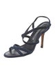 Manolo Blahnik Denim Slingback Sandals
