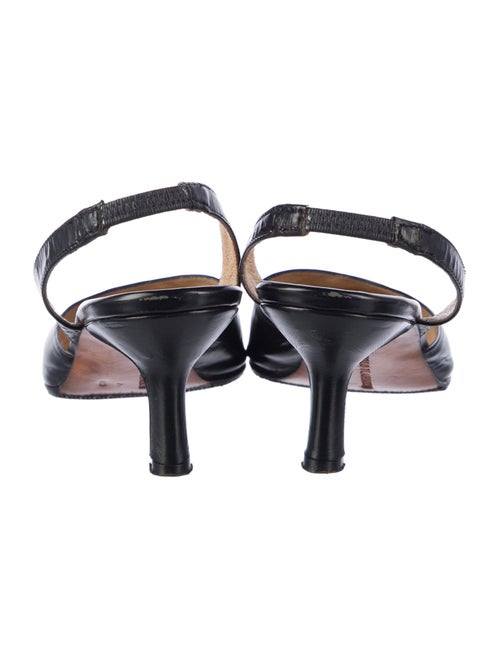 Manolo Blahnik Leather Slingback Pumps