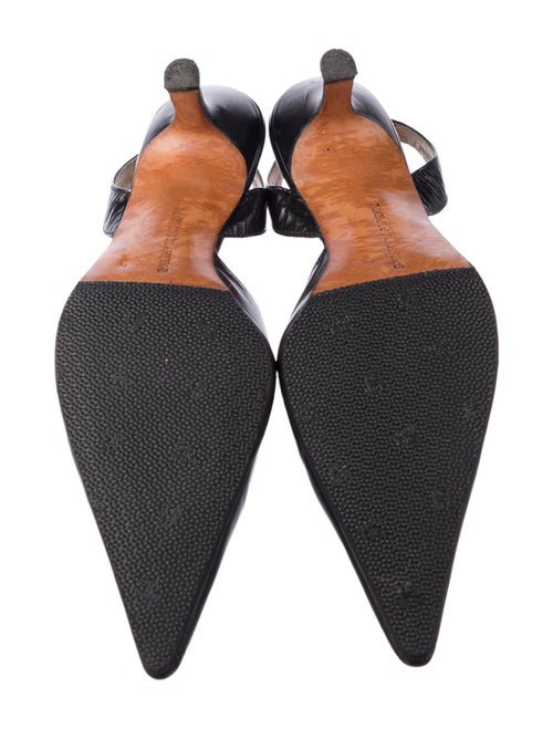 Manolo Blahnik Leather Slingback Pumps