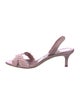 Manolo Blahnik Satin Pleated Accents Slingback Sandals
