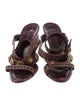 Manolo Blahnik Leather Studded Accents Sandals