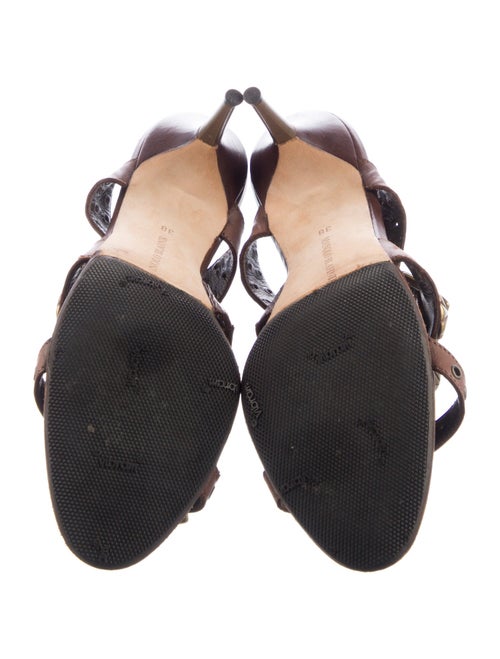 Manolo Blahnik Leather Studded Accents Sandals